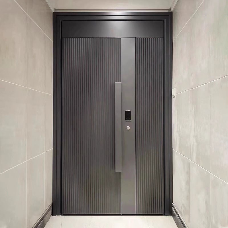 防爆铸铝门入户门防盗门精雕子母门别墅大门双开门进户门铜门定制