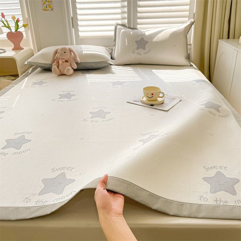 藤席冰丝凉席夏天2024冰藤席竹席卡通印花草席V学生宿舍凉床垫,床上用品,藤席,淘宝优惠券,粉丝福利购,淘宝优惠卷