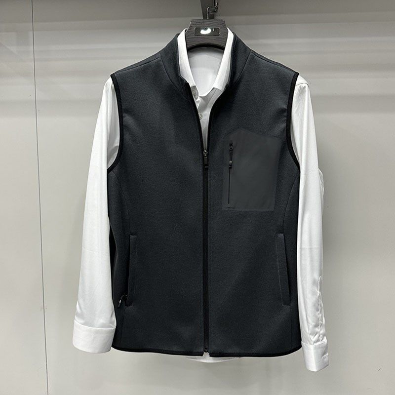 两面穿男士立领拉链马甲外套 加厚针织弹力料免烫时尚商务休闲2色,男装,常规马甲,淘宝优惠券,粉丝福利购,淘宝优惠卷