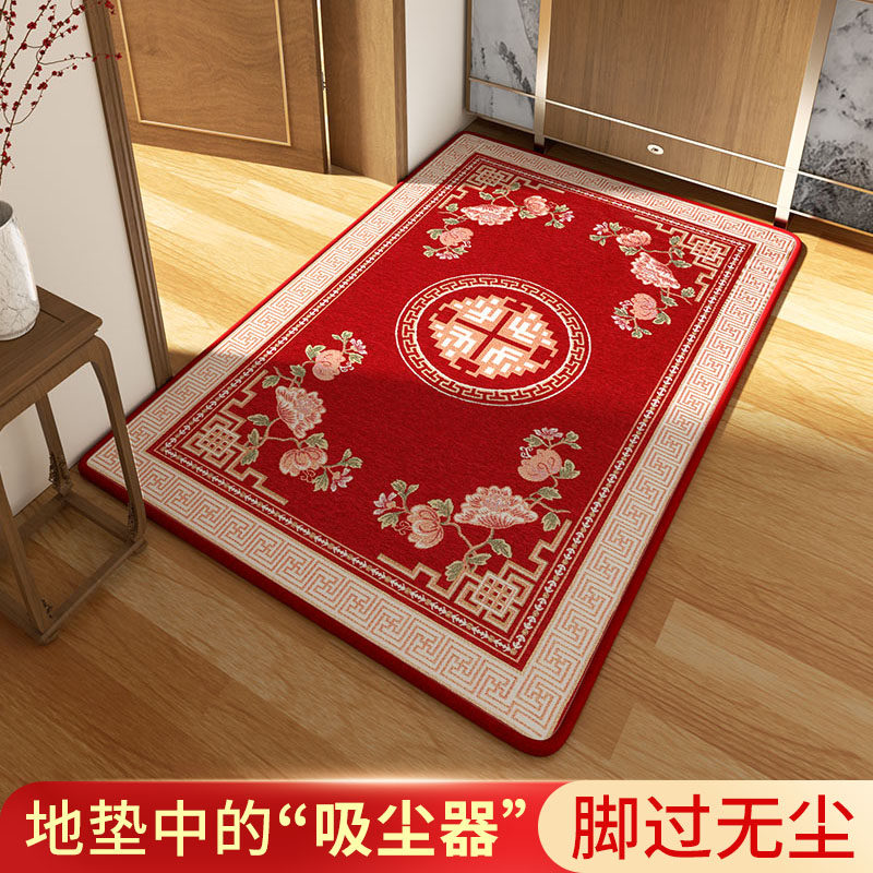 入户门地垫进门门口家用脚垫新z中式门垫别墅大门地毯红色垫子防,居家布艺,入户地垫,淘宝优惠券,粉丝福利购,淘宝优惠卷