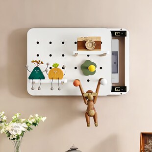 实木洞洞板电表箱遮挡盖板置装饰画置物架挂件左右推拉Z大尺寸定