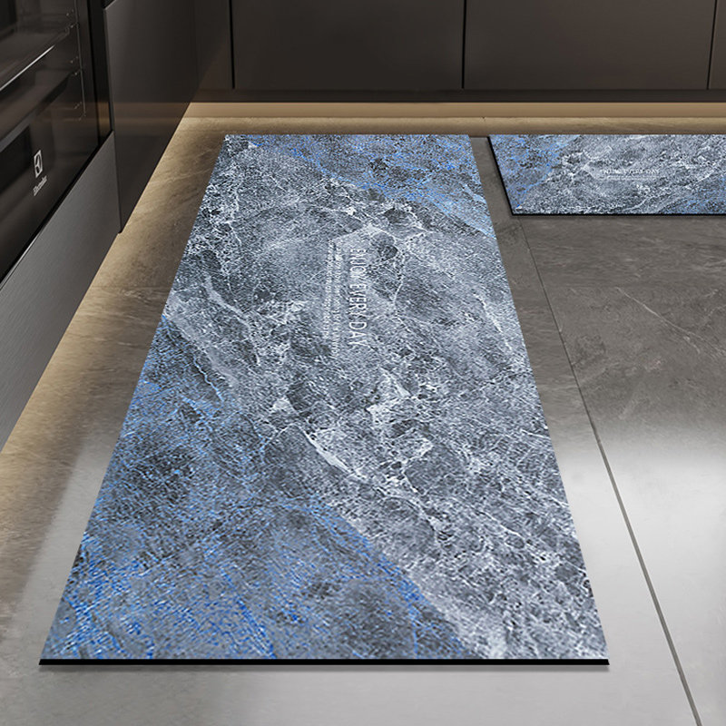 厨房地垫防滑吸油可擦免清洗地毯耐脏北欧风大Q理石纹脚垫垫子吸,居家布艺,厨房地垫,淘宝优惠券,粉丝福利购,淘宝优惠卷
