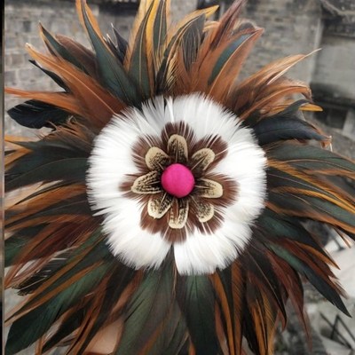 鸡毛毽子耐踢毛比赛健身运动大人踢的毽子脚踢健子牛W筋底手工毽