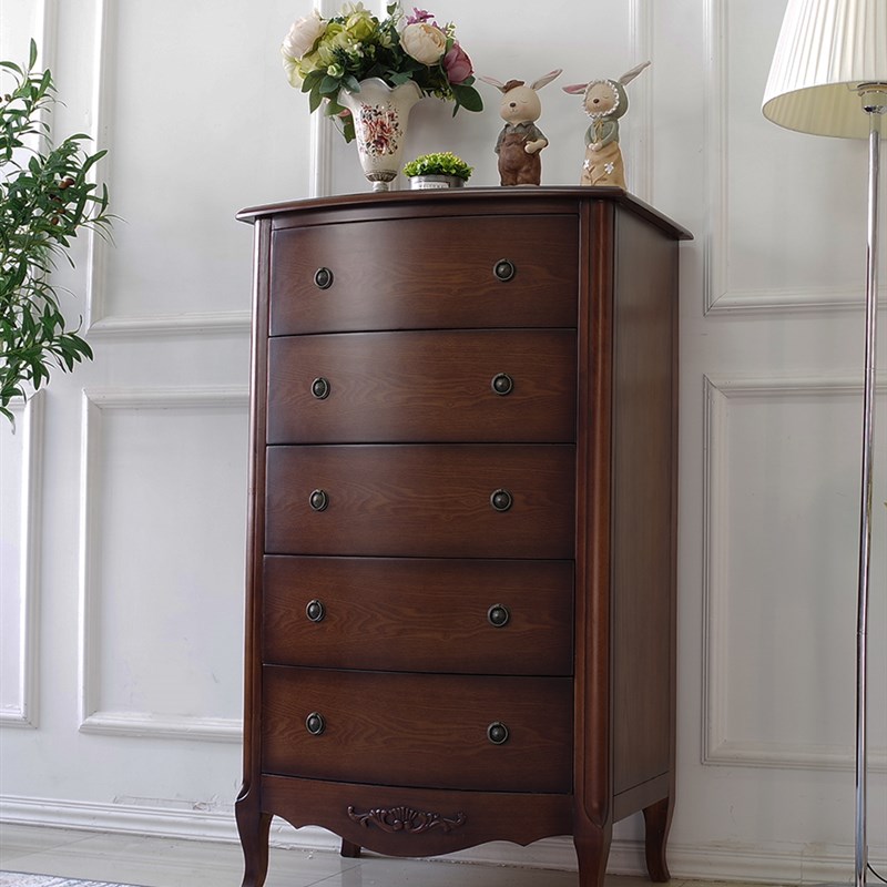 美式家具复古典法式五斗柜子意式轻奢实木橱抽屉玄关门厅储物收纳