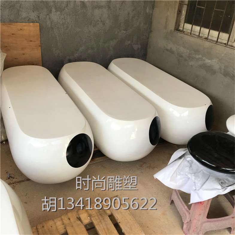 时尚创意玻璃钢休闲座椅酒店商场休息凳子等候椅商场美陈雕塑摆i.