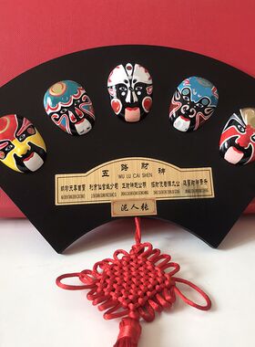 泥人张彩塑扇面墙饰中国特色京剧脸谱居家装饰挂件会议商务礼品