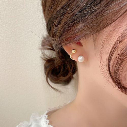耳饰个性耳环925银细珍珠耳钉女2021年新款潮小众高级感百搭耳扣