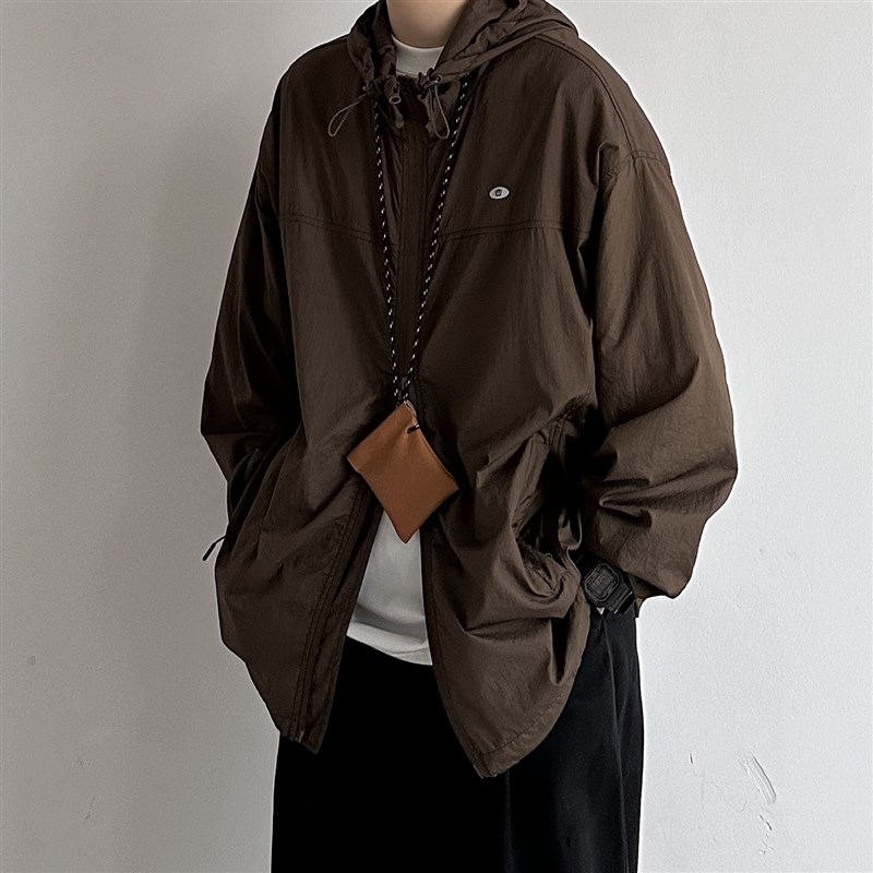 B东日系男装春夏户外轻薄凉感防晒衣服男日潮防晒外套中性风上衣