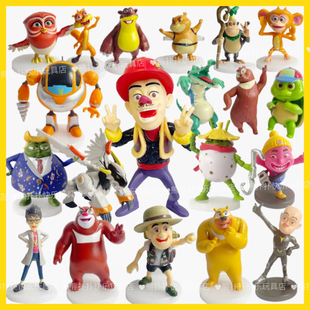 熊出没天才威熊大熊二光头强洞洞幺之怪兽计划儿童玩具套装摆件