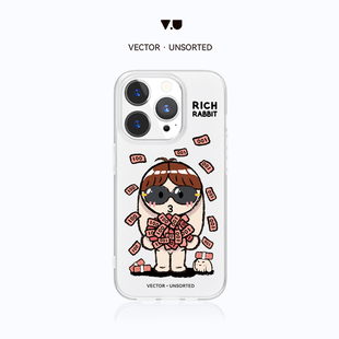 VECTOR UNSORTED抱富芬迪iPhone12/13/ 14/15/16/Pro/Max原创磨砂透明防摔磁吸手机壳