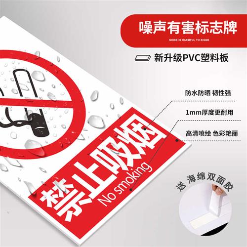 职业病危害警示标识卫生告知卡噪音警示牌噪声有害标志请佩戴耳塞