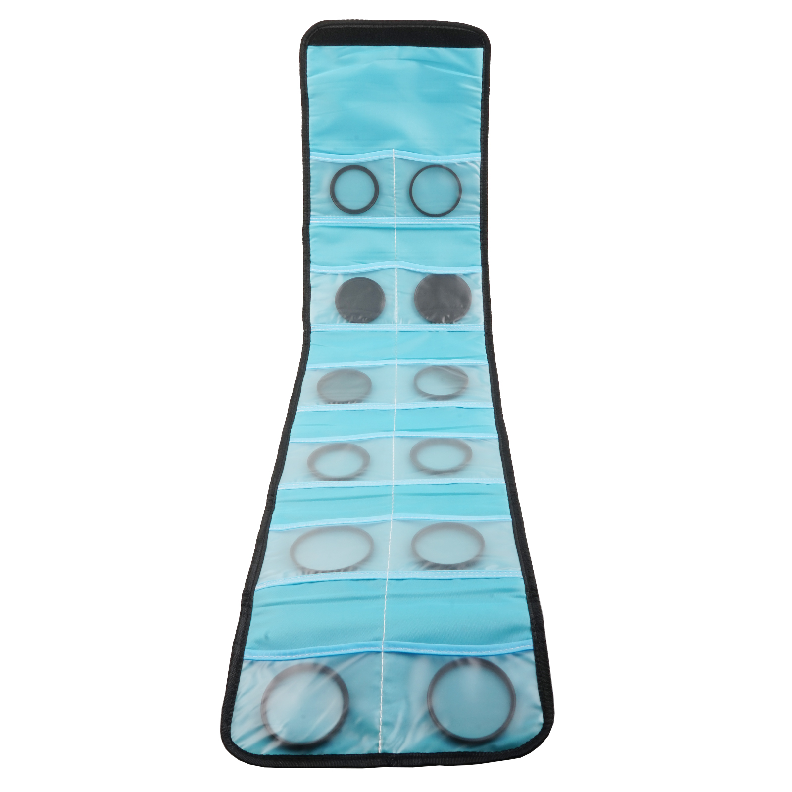 Lightdow 折叠滤镜包 3/4/6/10/12片装 黑色多片滤镜收纳袋方便携带防尘