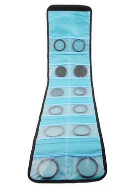 Lightdow 折叠滤镜包 3/4/6/10/12片装 黑色多片滤镜收纳袋方便携带防尘