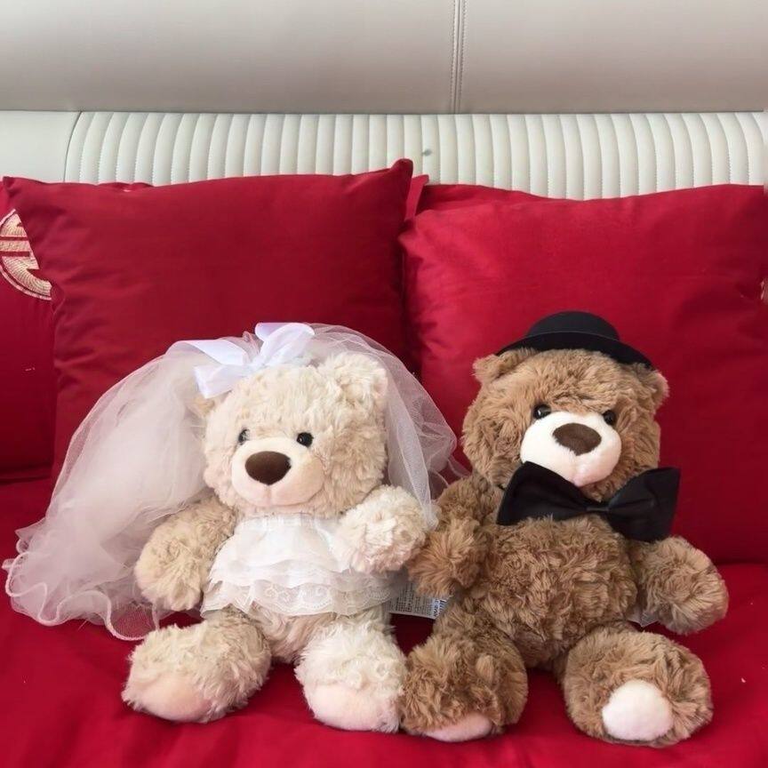 2026吉福特熊公仔婚纱版新婚压床娃娃一对结婚礼物送闺蜜新人朋友