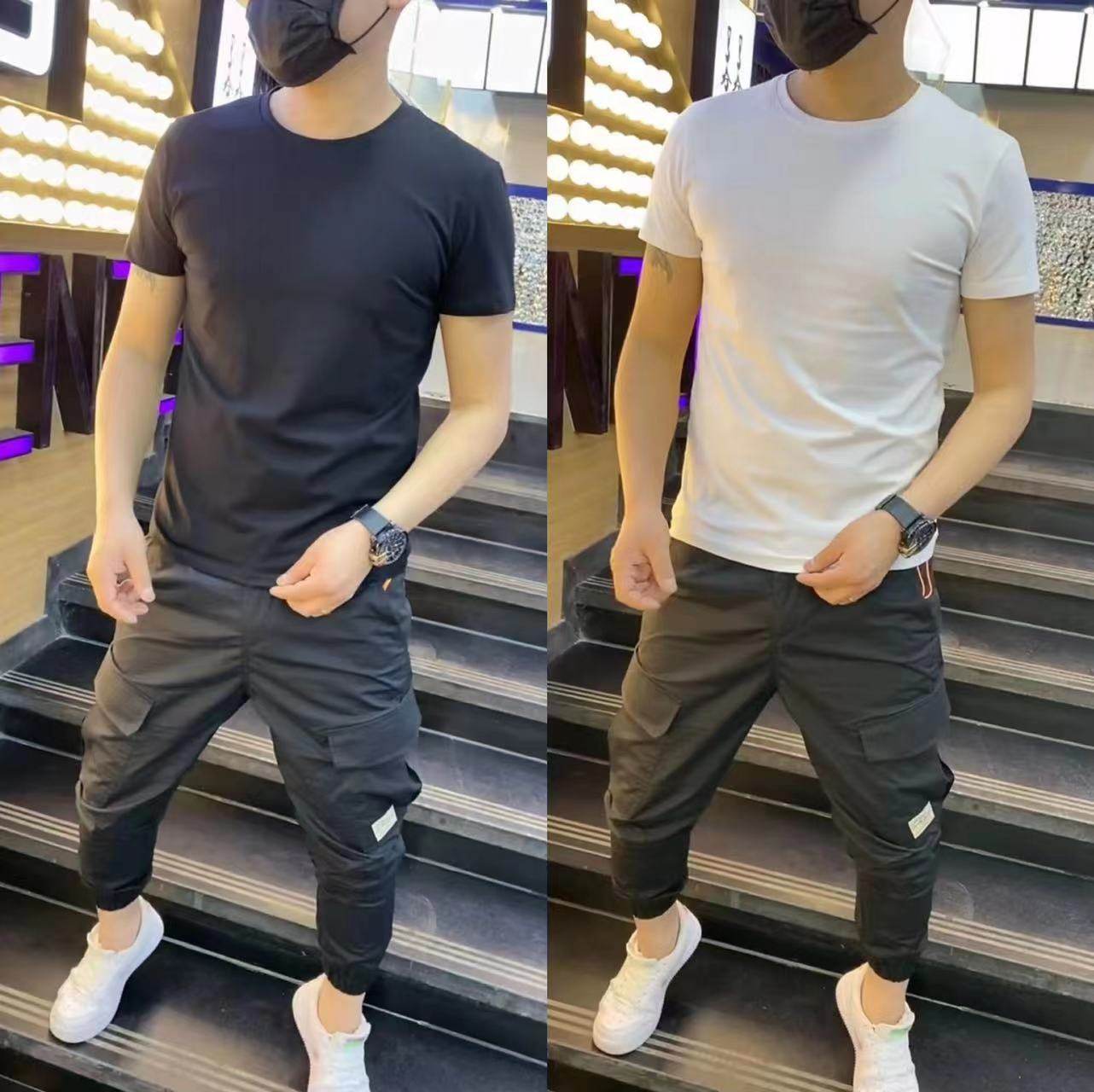 春季男士纯色净版打底衫圆领T恤