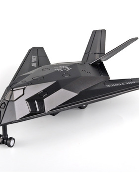 合金F117战斗机回力声光儿童飞机玩具模型独立彩盒跨境