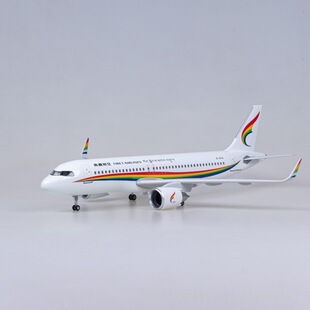 带轮子带灯 47cm西藏航空A320neo仿真民航客机飞机模型静态摆件品