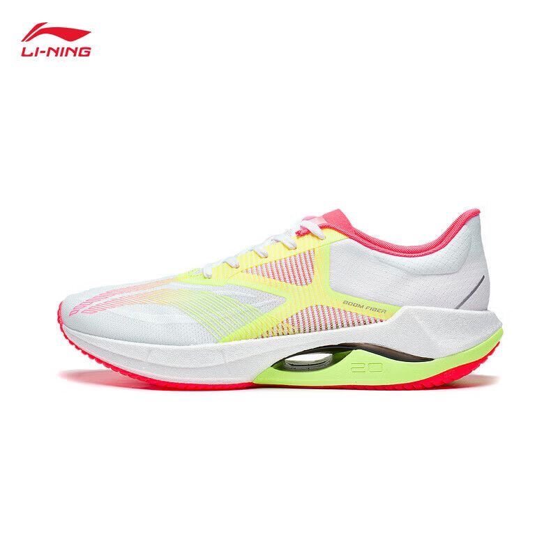 李宁 超轻20 跑鞋回弹缓冲轻便 荧光黄绿色 ARBT001-9湖北48仓