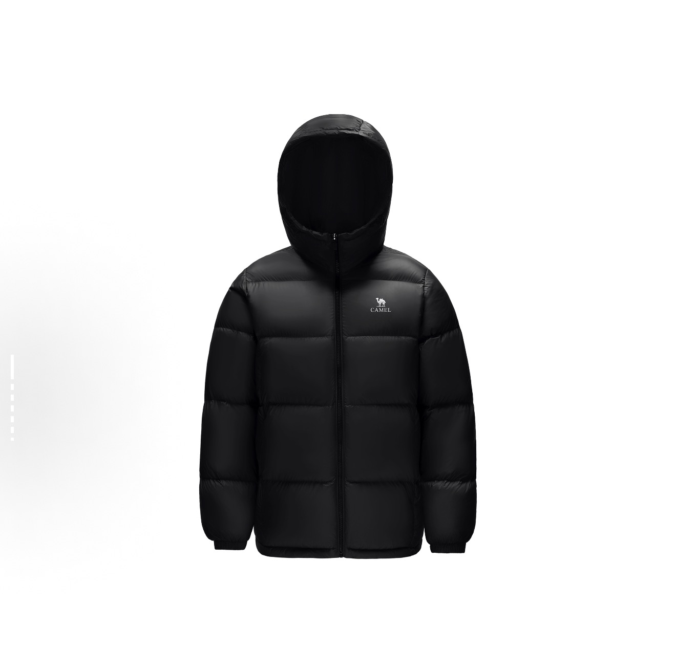 骆驼羽绒服男女2025年冬季新款连帽黑色加厚保暖面包服短外套-宇