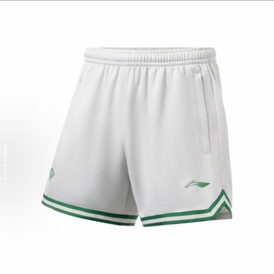 白色AAPT043 黑龙江63仓 男款 纯色条纹运动篮球裤 李宁