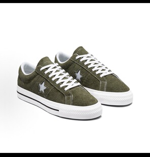 匡威Converse/匡威One Star Pro复古板鞋男女同款绿色171585C丁浩