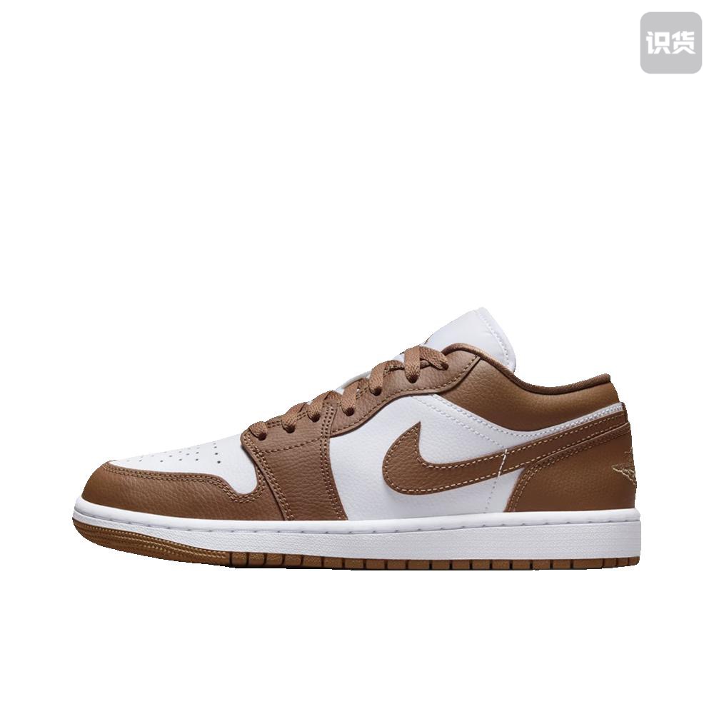 耐克AirJordan 1 Low AJ1皮革舒适复古休闲鞋棕色DC0774-202 薯条