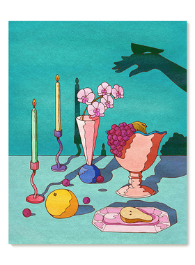 【特惠捡漏】Asami Watanabe多巴胺复刻艺术插画复古抽象装饰画芯