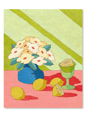 【特惠捡漏】Asami Watanabe多巴胺复刻艺术插画复古抽象装饰画芯