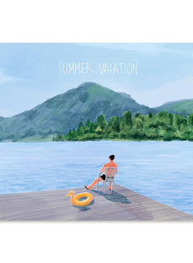 【特惠捡漏】插画师Subin复刻艺术版画清新韩系治愈风景装饰画芯