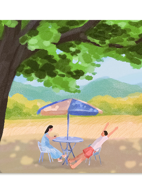 【特惠捡漏】插画师Subin复刻艺术版画清新韩系治愈风景装饰画芯