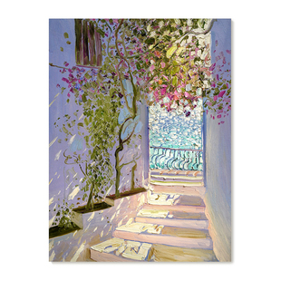 【特惠捡漏】Sergiu Ciochina复刻艺术插画法式田园风景装饰画芯