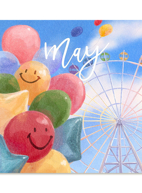 【特惠捡漏】插画师Subin复刻艺术版画治愈系气球摩天轮装饰画芯