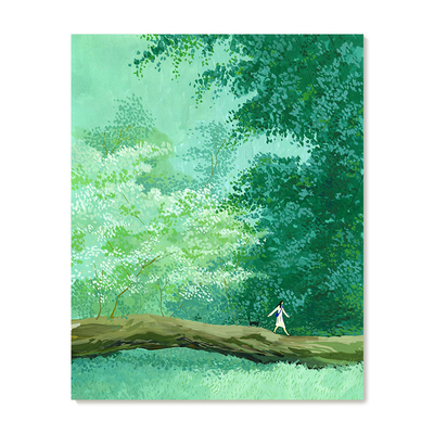 【特惠捡漏】插画师Park Hye复刻艺术版画清新治愈系风景装饰画芯