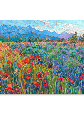 【特惠捡漏】Erin Hanson油画家复刻艺术版画印象派风景装饰画芯