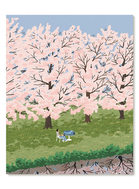 【特惠捡漏】插画师Subin复刻艺术版画清新韩系治愈风景装饰画芯