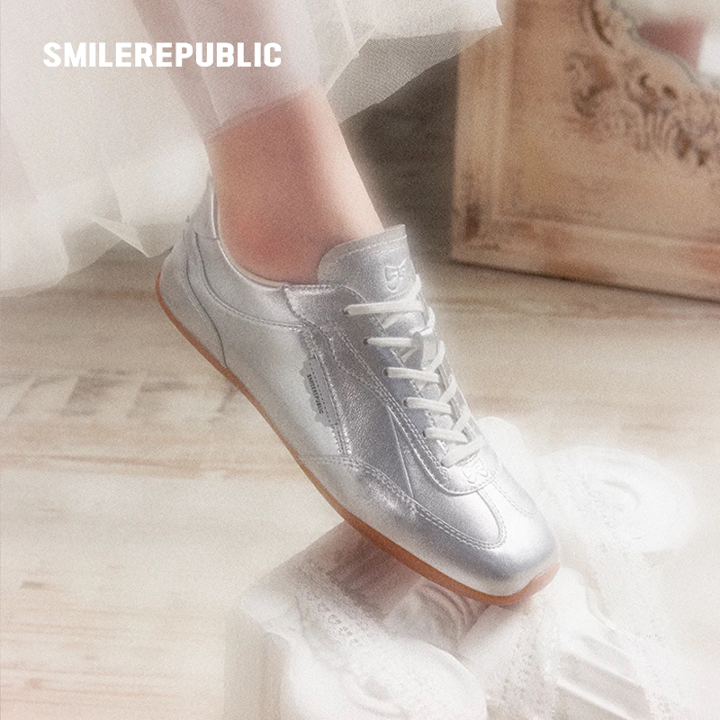 smilerepublic方头银色德训鞋