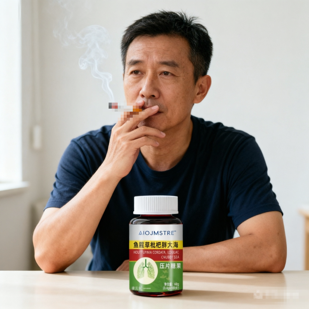 电视购物同款鱼腥草枇杷胖大海100片 成人中老年男抽烟应酬肺立清