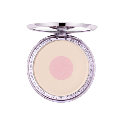 BABI粉饼双色多效绒雾自然柔焦长效控油定妆持妆细腻服帖正品DB