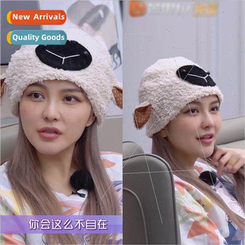Cute super cute lamb wool hat winter warm cartoon pullover h