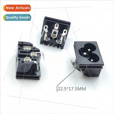 AC Power Socket AC-031AAY Plum Blossom Socket 3-Pin Horizont