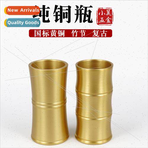 Pure copper bamboo incense vase multi- pen holder tea ceremo