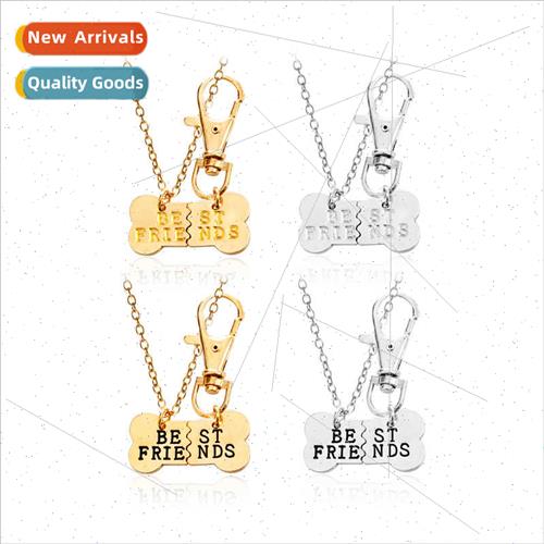 Europe good friends best friends necklace two petal patchwor