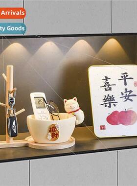 Fortune Cat Candy Key Storage Tray Ornament Home Entryway Sh