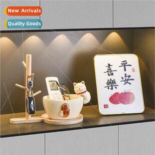 Fortune Cat Candy Key Storage Tray Ornament Home Entryway Sh