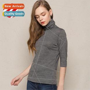 shirt women five Wool sleeve bottoming minute woo turtleneck