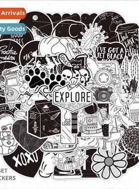50 new black and white VSCO  graffiti stickers luggage refri