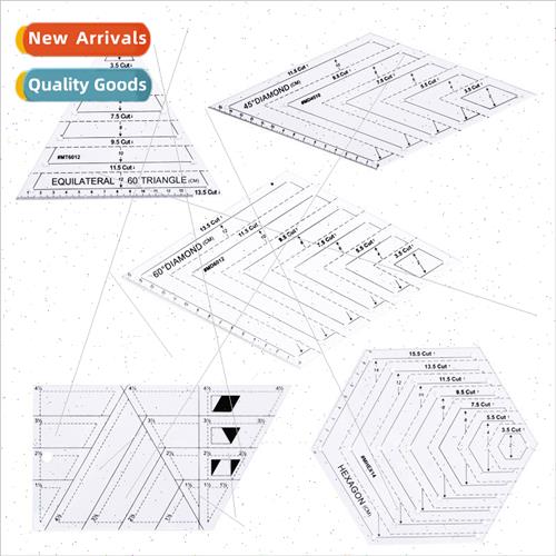 Acrylic Triangle Ruler Triangle Board Scale Ruler Rhombic Ru