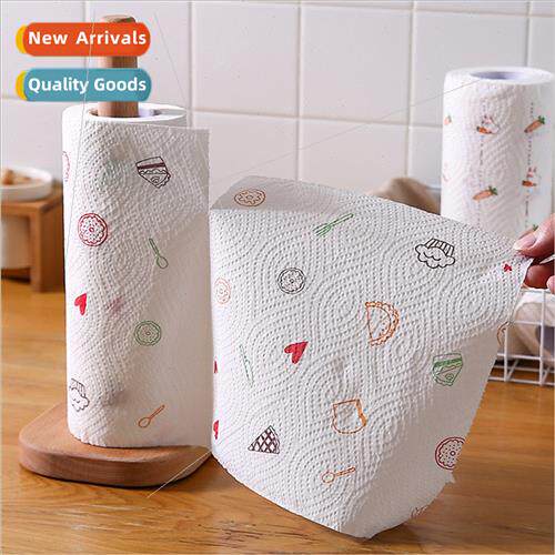 Disposable Lazy Wipes Kchen Washable Printed Wet Dry Dishclo