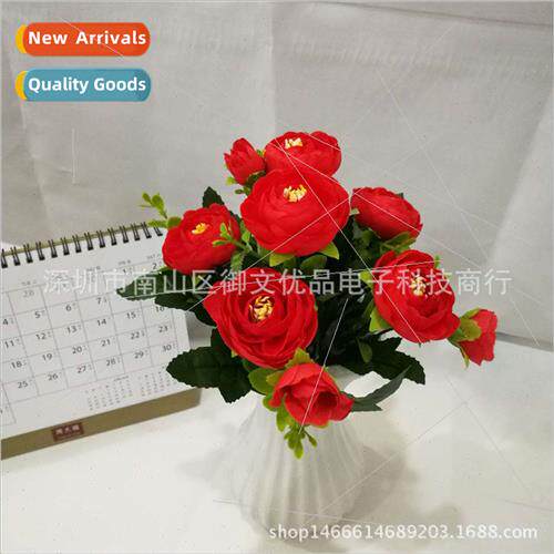 6 k 9 head spring daffodil camellia simulation plant tea ros