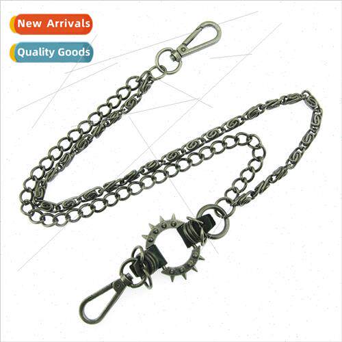 Europe hip-hop rapper men pants chain waist chain nightclub